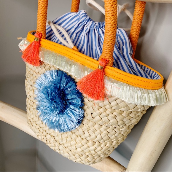 Milly Handbags - Milly small Pom Pom purse. Inside zip drawstring